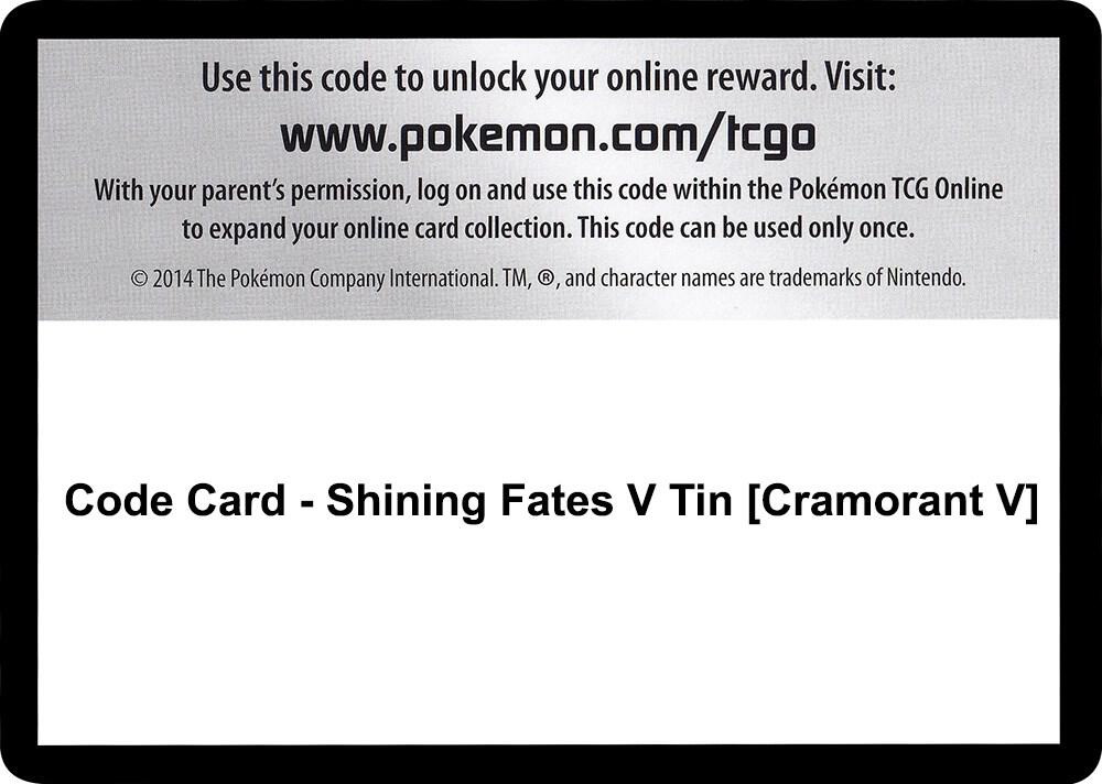 Code Card Shining Fates V Tin Cramorant V  (Shining Fates)  | Good Games Adelaide SA