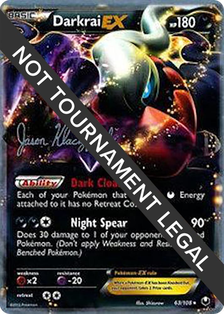 Darkrai EX 2013 Jason Klaczynski 63/108 (World Championship Decks)  | Good Games Adelaide SA