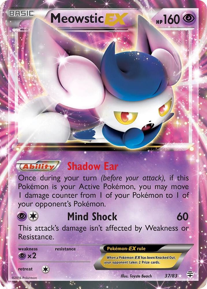 Meowstic EX 37/83 (Generations)  - Holofoil | Good Games Adelaide SA