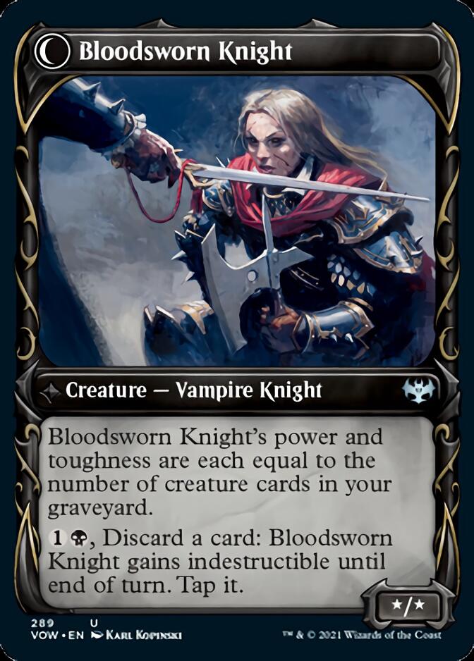 Bloodsworn Squire // Bloodsworn Knight (Showcase Fang Frame) [Innistrad: Crimson Vow] | Good Games Adelaide SA
