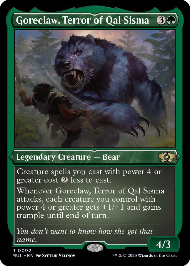Goreclaw, Terror of Qal Sisma 92 (March of the Machine: Multiverse Legends)  - Etched Foil | Good Games Adelaide SA