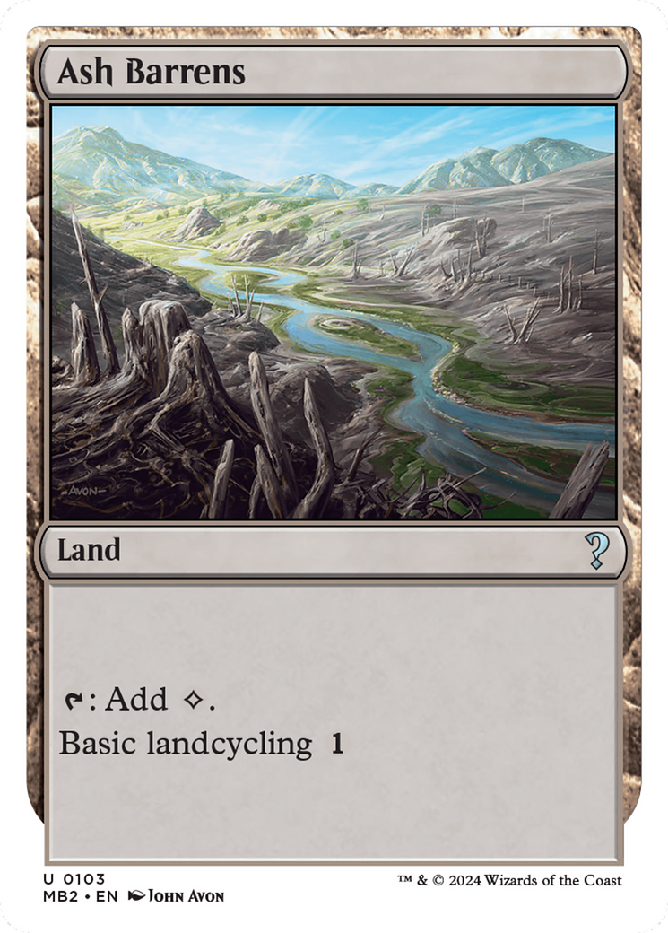 Ash Barrens (White Border) [Mystery Booster 2] | Good Games Adelaide SA