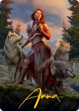 Arlinn the Packs Hope Art Card 01 81 Gold Stamped Signature 1 (Art Series: Innistrad: Midnight Hunt)  | Good Games Adelaide SA