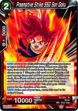 Preemptive Strike SSG Son Goku [BT6-004] | Good Games Adelaide SA