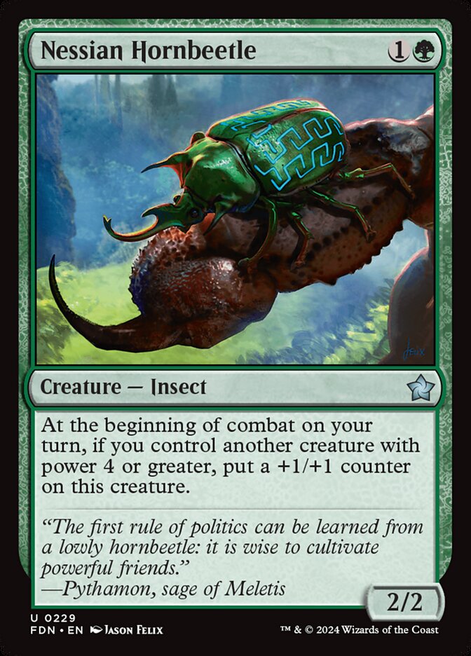 Nessian Hornbeetle 229 (Foundations)  - Foil | Good Games Adelaide SA