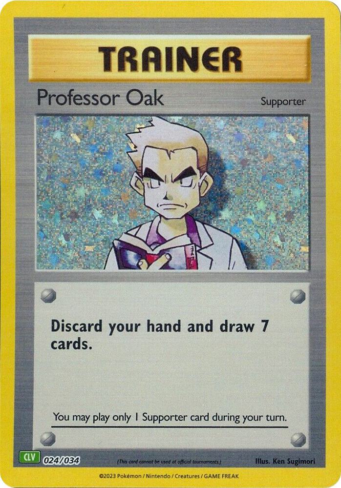 Professor Oak CLV 024/034 (Trading Card Game Classic)  - Holofoil | Good Games Adelaide SA