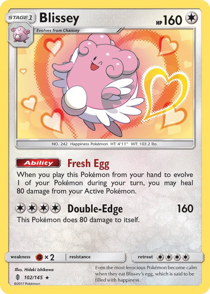 Blissey 102/145 (SM - Guardians Rising)  - Holofoil | Good Games Adelaide SA