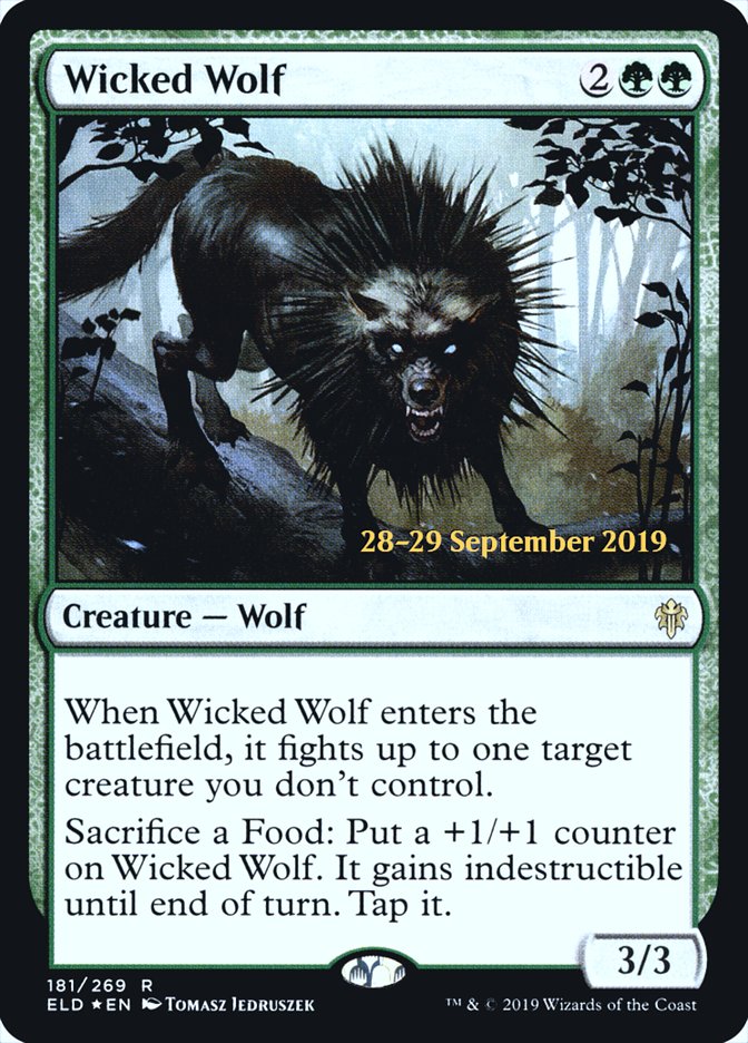 Wicked Wolf  [Throne of Eldraine Prerelease Promos] | Good Games Adelaide SA