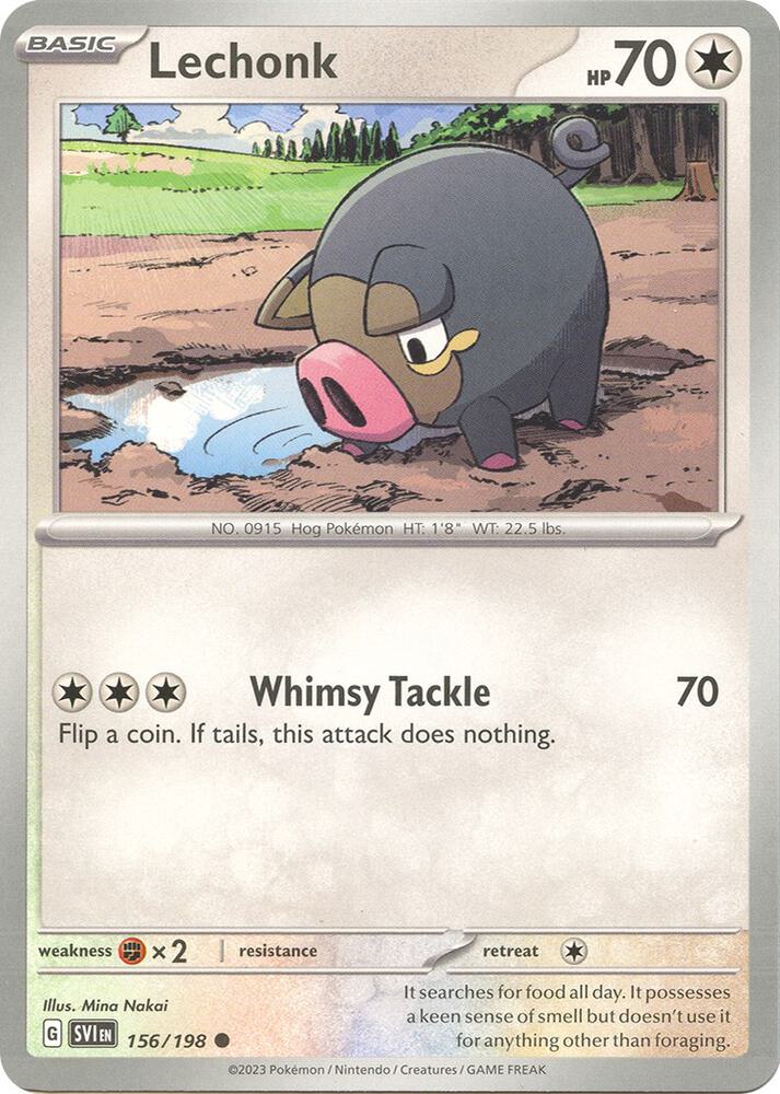 Lechonk 156/198 (SV01: Scarlet & Violet Base Set)  | Good Games Adelaide SA