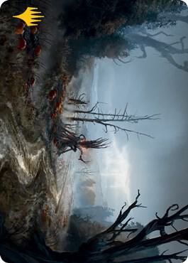 Overgrown Farmland Art Card Gold Stamped Signature 74 (Art Series: Innistrad: Midnight Hunt)  | Good Games Adelaide SA