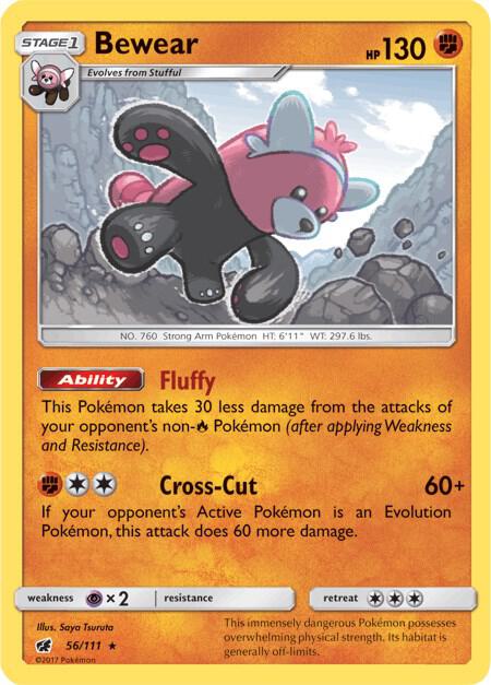 Bewear 56/111 (SM - Crimson Invasion)  - Holofoil | Good Games Adelaide SA