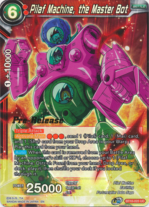 Pilaf Machine, the Master Bot (BT10-025) [Rise of the Unison Warrior Prerelease Promos] | Good Games Adelaide SA