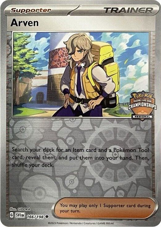 Arven 166 198 Regional Championships 166/198 (League & Championship Cards)  - Reverse Holofoil | Good Games Adelaide SA