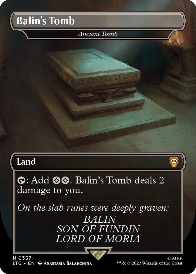 Balins Tomb Ancient Tomb 357 (Commander: The Lord of the Rings: Tales of Middle-earth)  - Borderless Foil | Good Games Adelaide SA