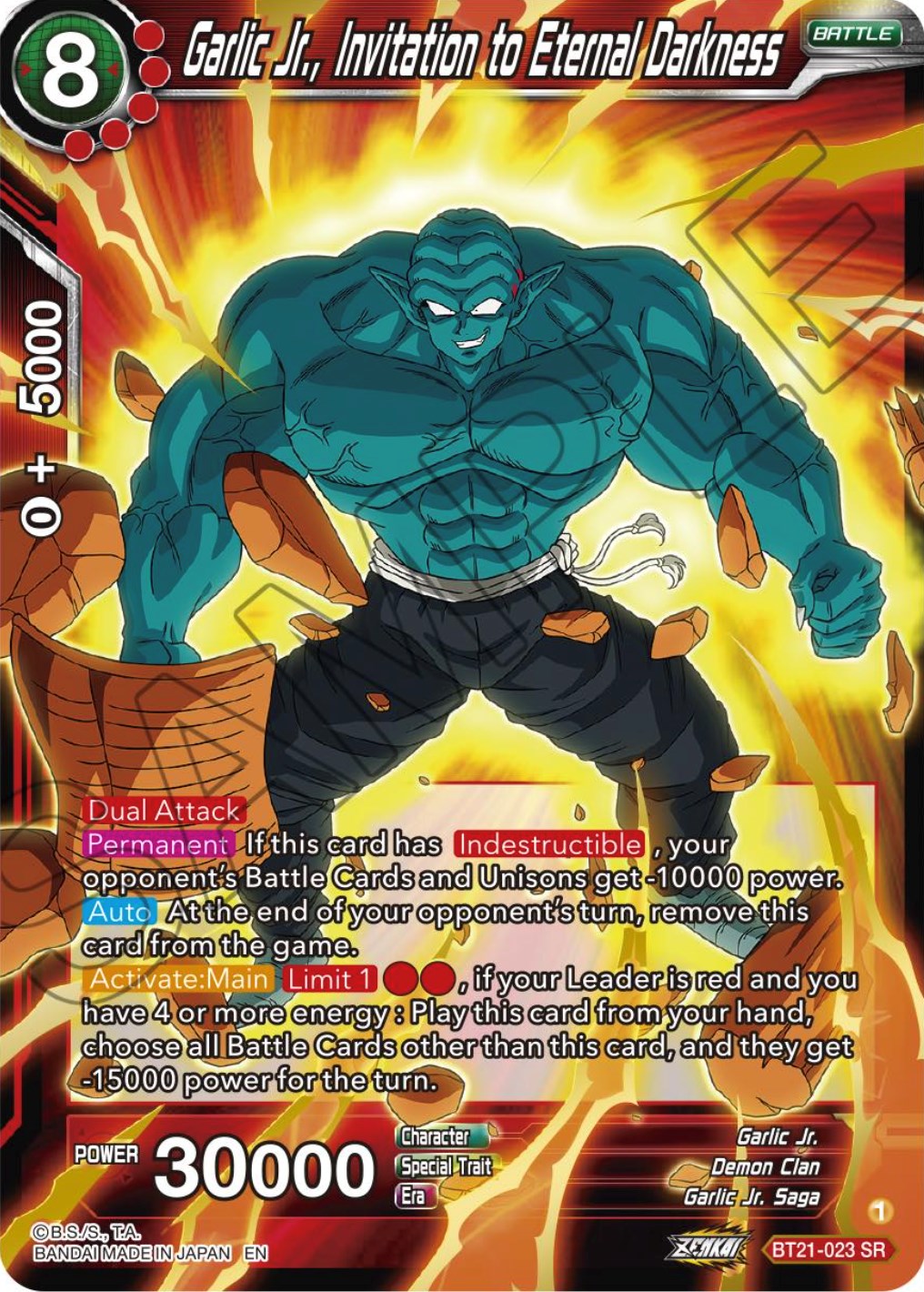 Garlic Jr., Invitation to Eternal Darkness (BT21-023) [ZENKAI Series: Set 04] | Good Games Adelaide SA