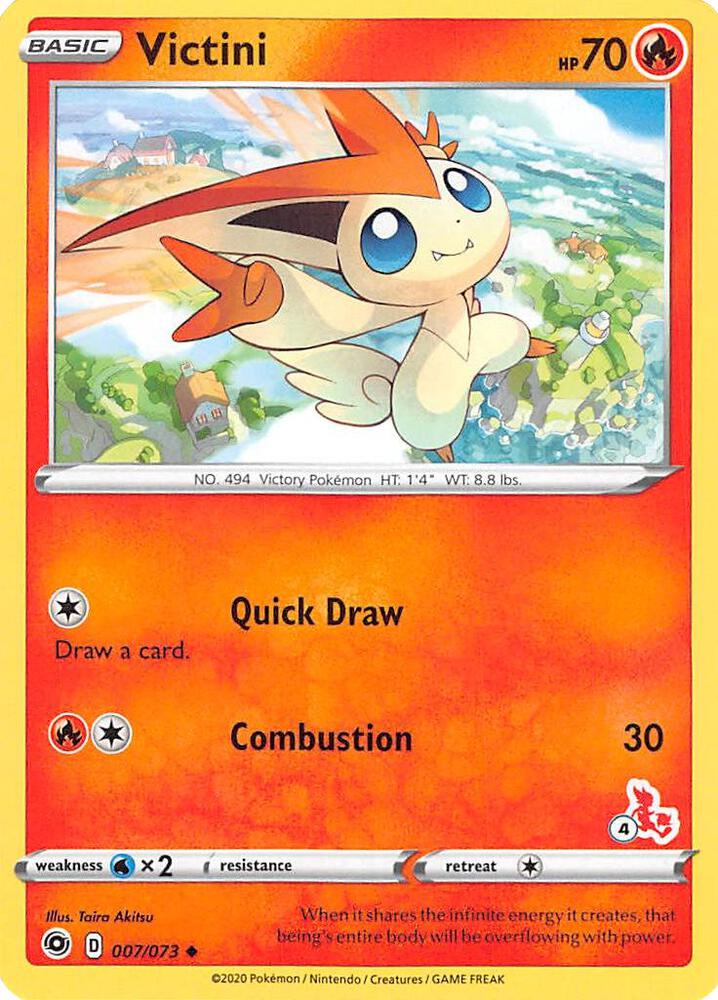Victini 007 073 4 Cinderace Stamped 007/073 (Battle Academy 2022)  | Good Games Adelaide SA
