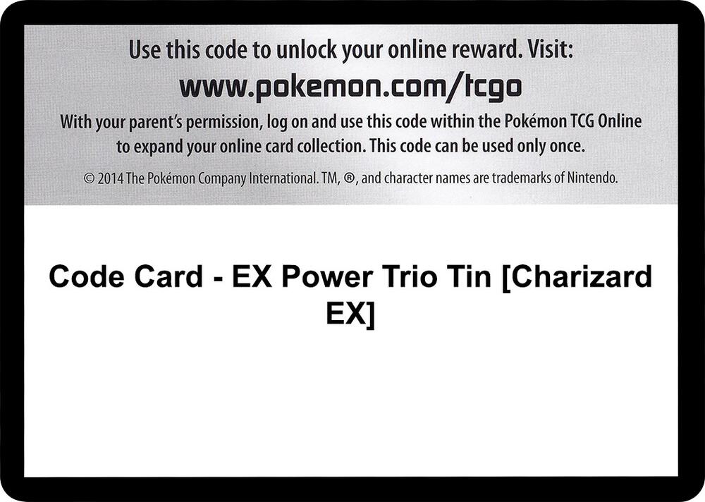 Code Card EX Power Trio Tin Charizard EX  (XY - Furious Fists)  | Good Games Adelaide SA