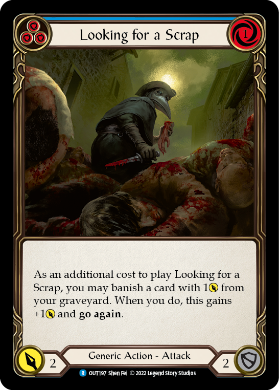 Looking for a Scrap (Blue) [OUT197] (Outsiders)  Rainbow Foil | Good Games Adelaide SA