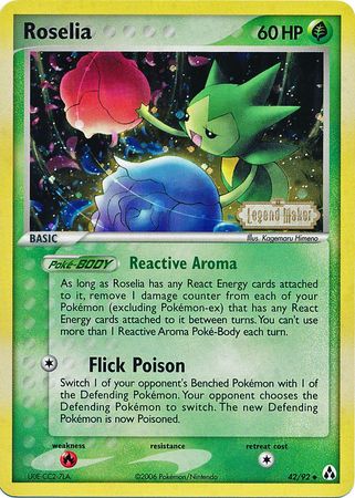 Roselia (42/92) (Stamped) [EX: Legend Maker] | Good Games Adelaide SA