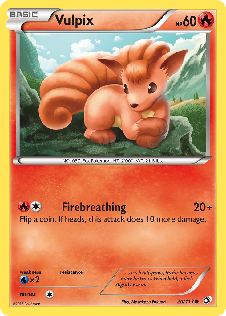 Vulpix (20/113) [Black & White: Legendary Treasures] | Good Games Adelaide SA