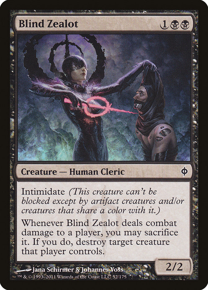 Blind Zealot 52 (New Phyrexia)  - Foil | Good Games Adelaide SA