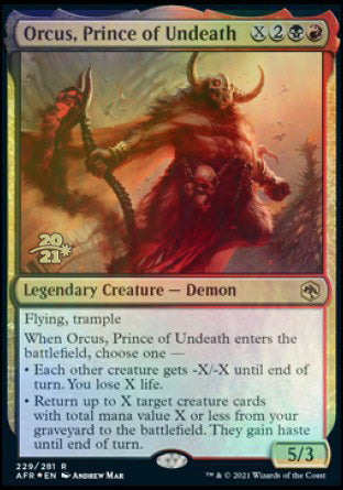 Orcus, Prince of Undeath [Dungeons & Dragons: Adventures in the Forgotten Realms Prerelease Promos] | Good Games Adelaide SA