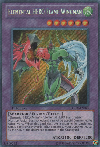 Elemental HERO Flame Wingman [LCGX-EN045] Secret Rare | Good Games Adelaide SA