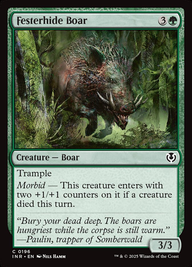 Festerhide Boar 196 (Innistrad Remastered)  - Foil | Good Games Adelaide SA