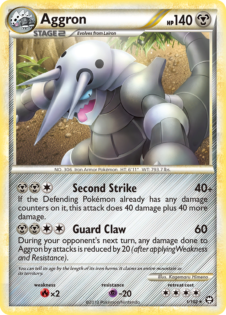 Aggron (1/102) [HeartGold & SoulSilver: Triumphant] | Good Games Adelaide SA