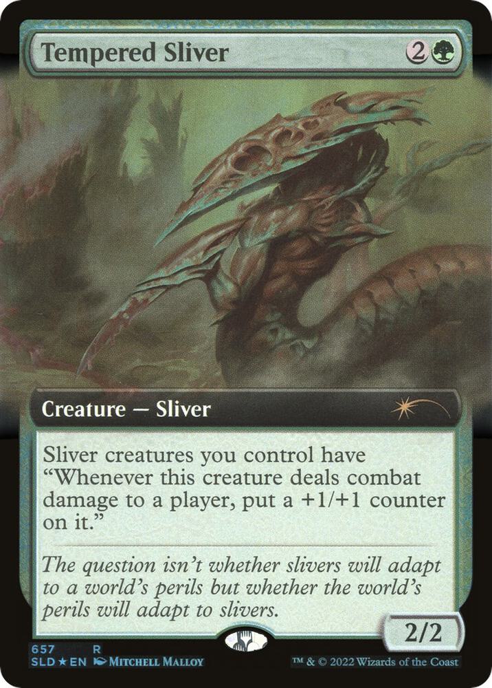 Tempered Sliver Extended Art 657 (Secret Lair Drop Series)  - Foil | Good Games Adelaide SA