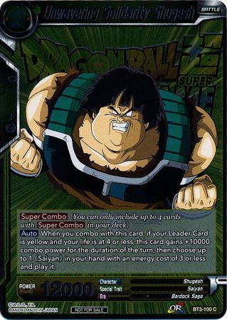 Unwavering Solidarity Shugesh (Metallic Foil) (Event Pack 2018) (BT3-100) [Promotion Cards] | Good Games Adelaide SA