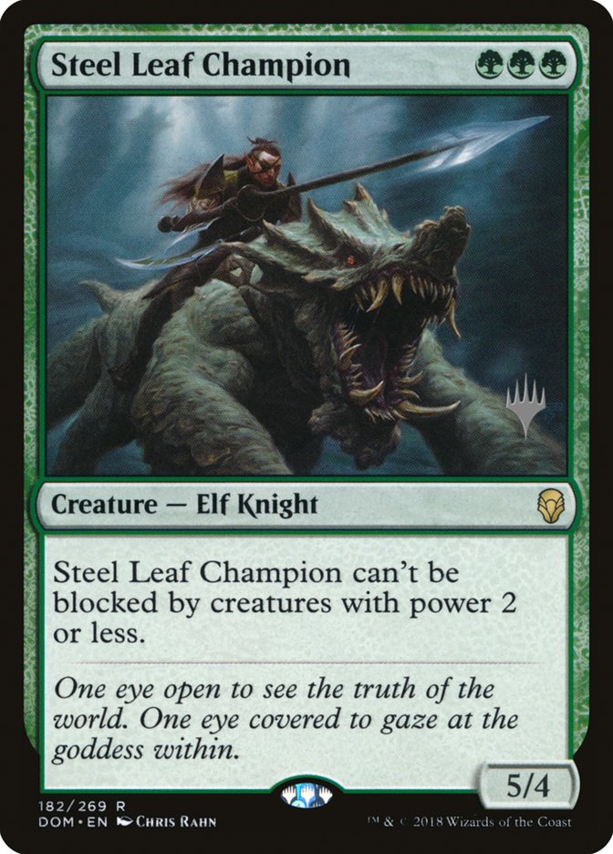 Steel Leaf Champion [Dominaria Promos] | Good Games Adelaide SA