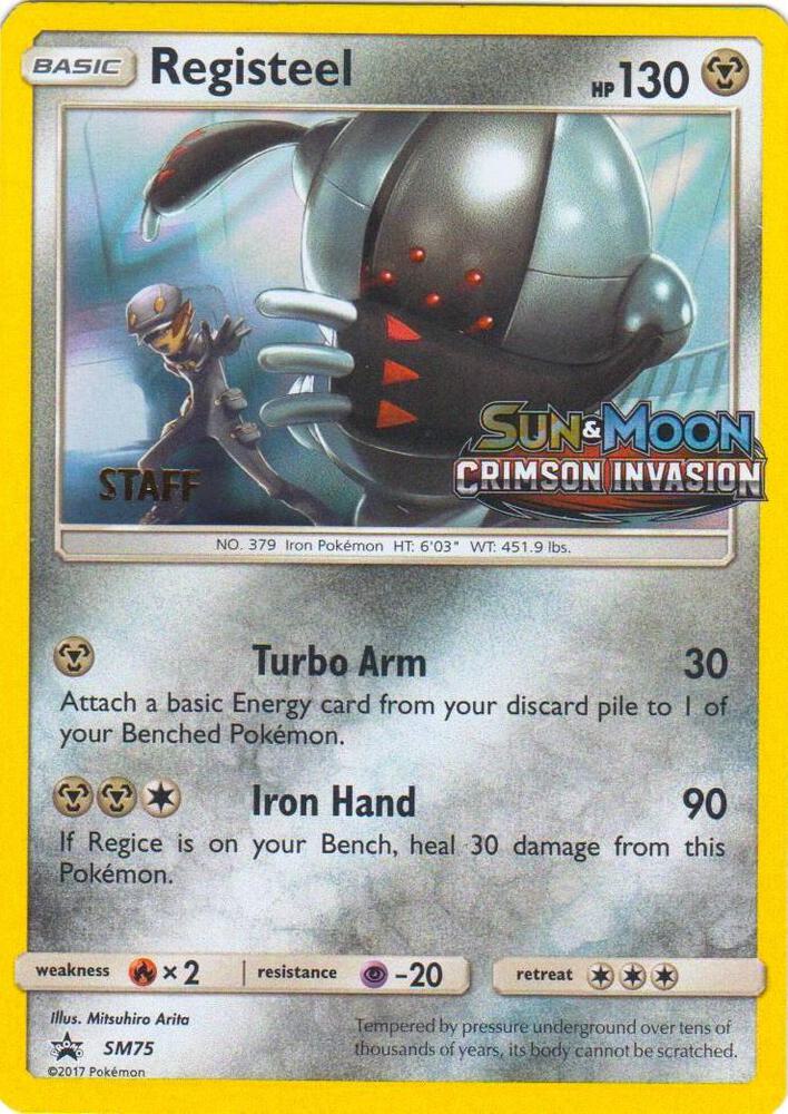 Registeel Prerelease Staff SM75 (SM Promos)  - Holofoil | Good Games Adelaide SA