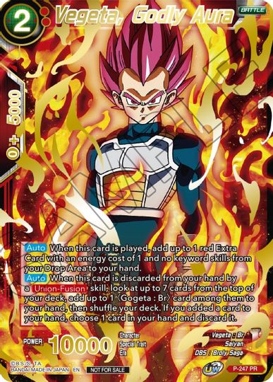 Vegeta, Godly Aura (Alternate Art) (P-247) [Tournament Promotion Cards] | Good Games Adelaide SA
