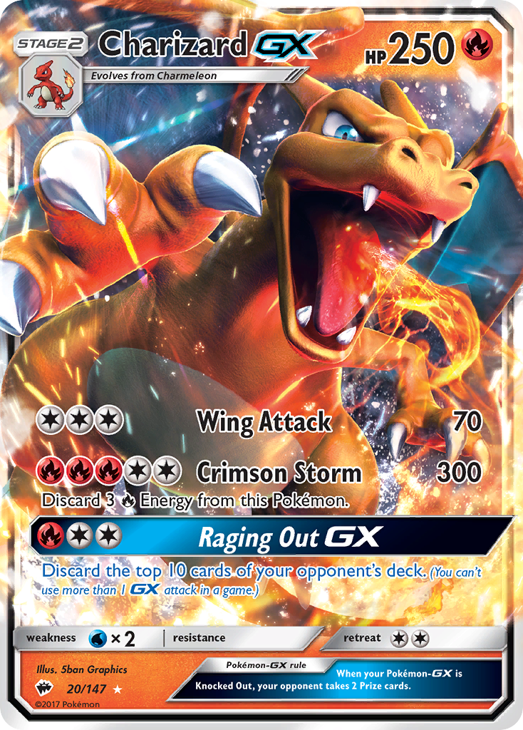 Charizard GX (20/147) [Sun & Moon: Burning Shadows] | Good Games Adelaide SA