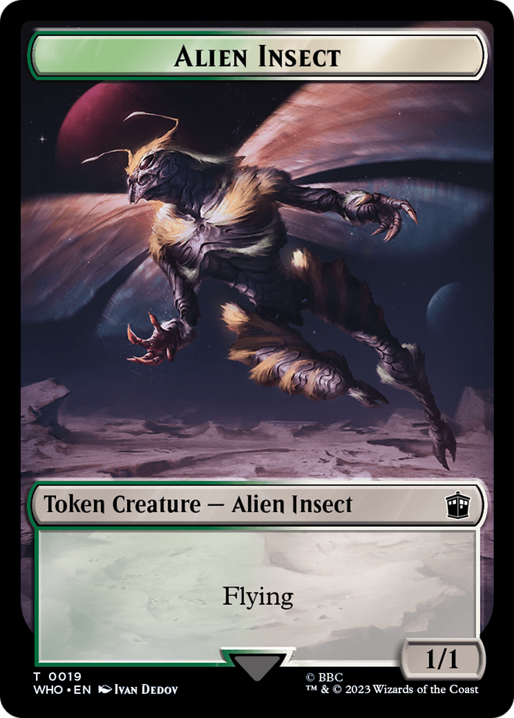 Alien Angel // Alien Insect Double-Sided Token [Doctor Who Tokens] | Good Games Adelaide SA