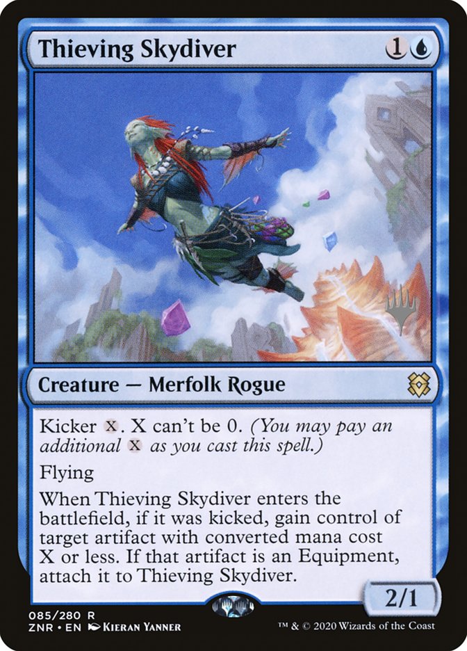 Thieving Skydiver (Promo Pack) [Zendikar Rising Promos] | Good Games Adelaide SA