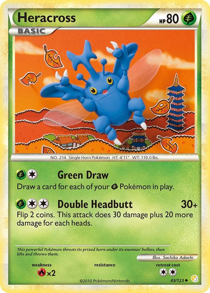 Heracross 43/123 (HeartGold SoulSilver)  | Good Games Adelaide SA