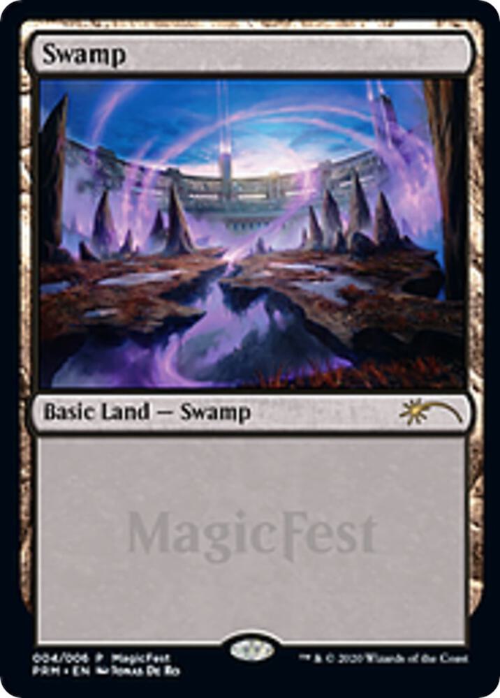 Swamp 4 (MagicFest Cards)  - Foil | Good Games Adelaide SA