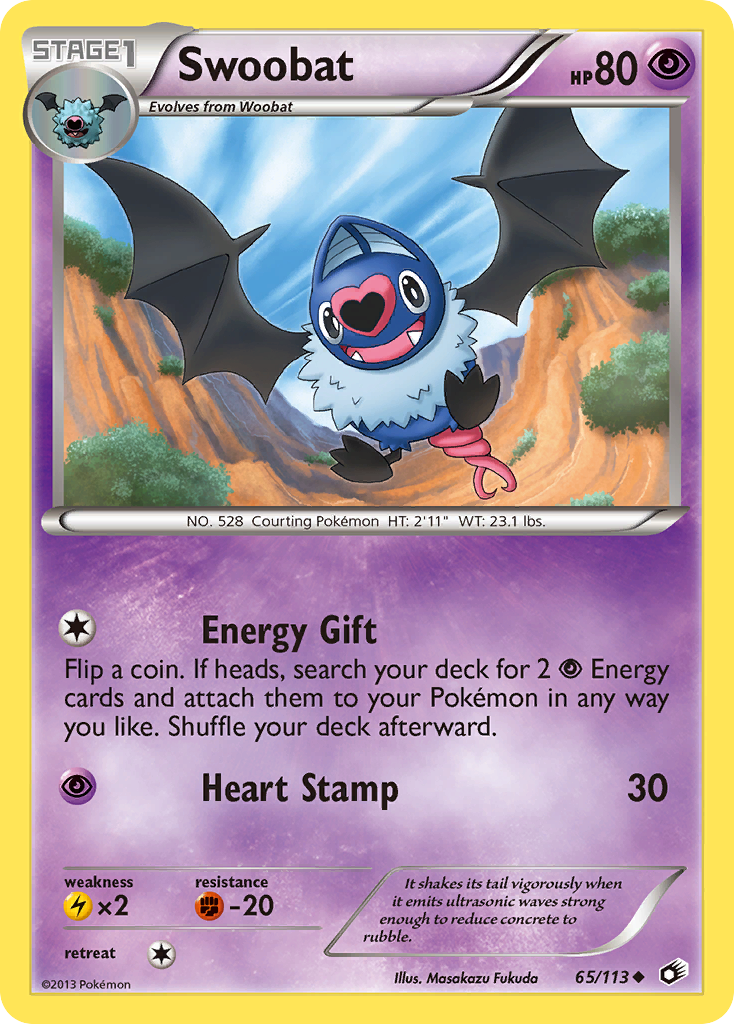 Swoobat (65/113) [Black & White: Legendary Treasures] | Good Games Adelaide SA