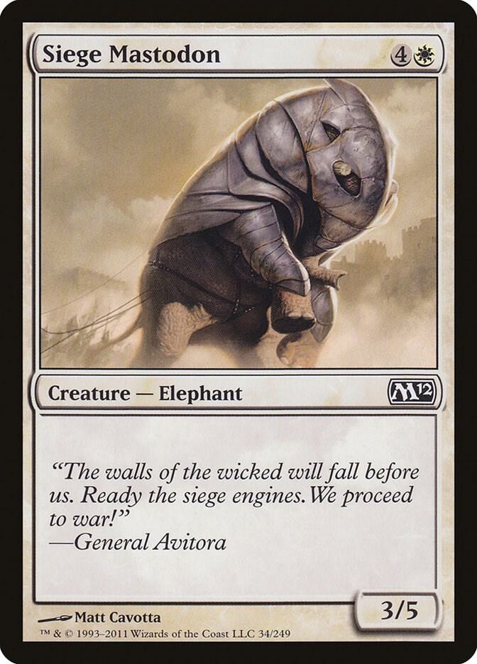 Siege Mastodon 34 (Magic 2012 (M12))  - Foil | Good Games Adelaide SA