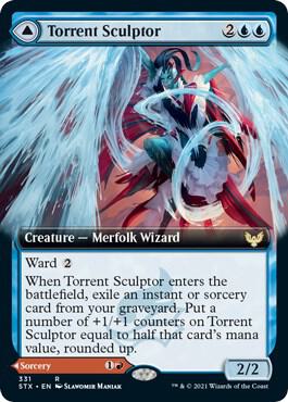 Torrent Sculptor Extended Art 331 (Strixhaven: School of Mages)  - Foil | Good Games Adelaide SA