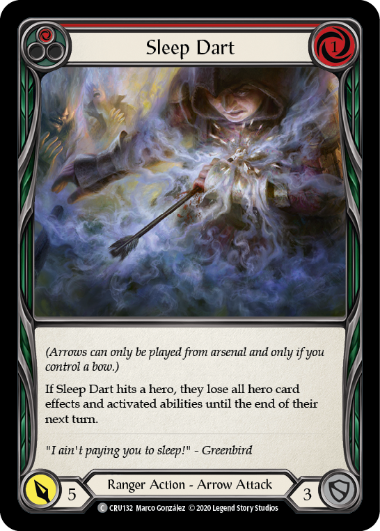 Sleep Dart (Red) [CRU132] 1st Edition Rainbow Foil | Good Games Adelaide SA