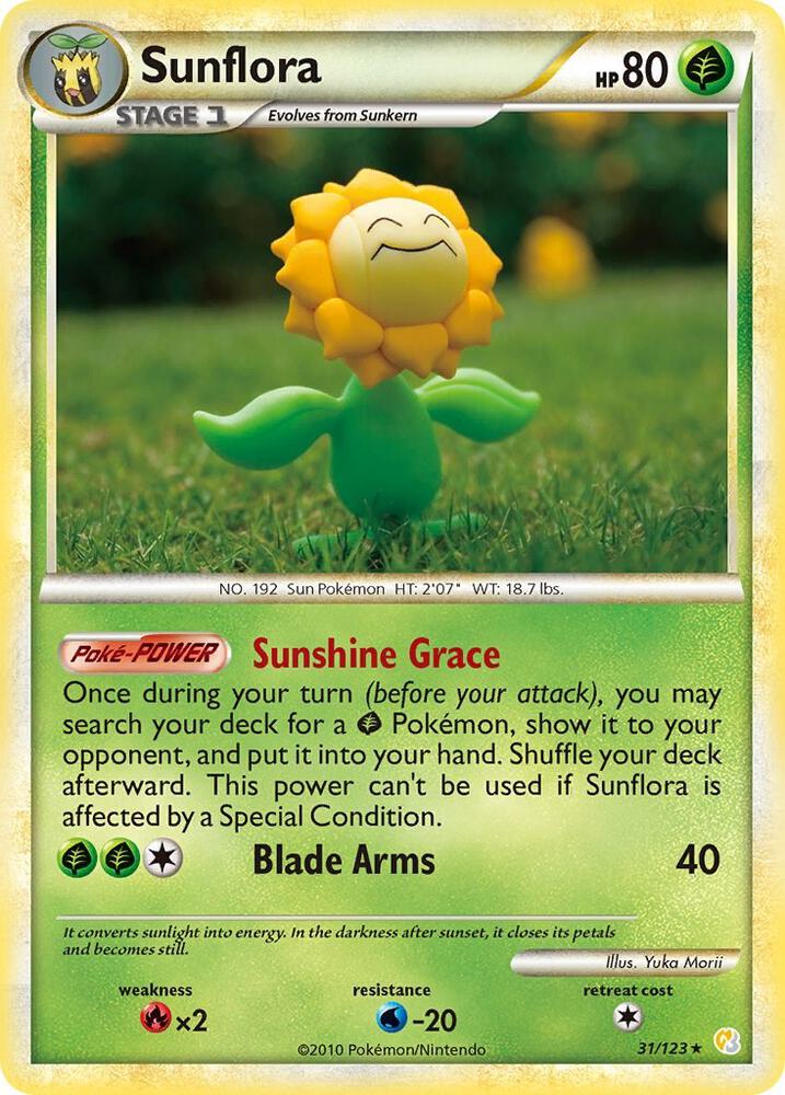 Sunflora 31/123 (HeartGold SoulSilver)  - Reverse Holofoil | Good Games Adelaide SA