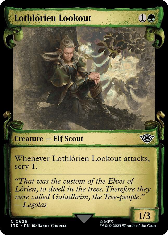Lothlórien Lookout 626 (Universes Beyond: The Lord of the Rings: Tales of Middle-earth)  - Showcase Scroll | Good Games Adelaide SA