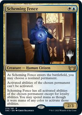 Scheming Fence 219 (Promo Pack: Streets of New Capenna)  - Foil | Good Games Adelaide SA