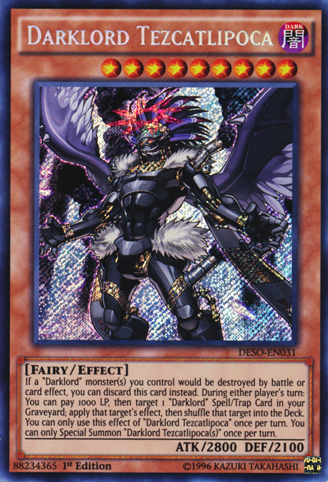 Darklord Tezcatlipoca [DESO-EN031] Secret Rare | Good Games Adelaide SA