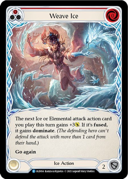 Weave Ice (Red) [OLD014] (Tales of Aria Oldhim Blitz Deck)  1st Edition Normal | Good Games Adelaide SA