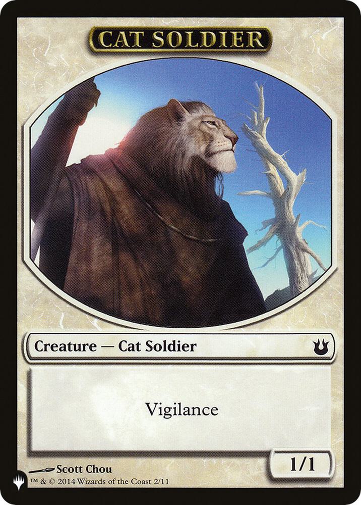 Cat Soldier Warrior Double Sided Token 2 // 17 (The List Reprints)  | Good Games Adelaide SA
