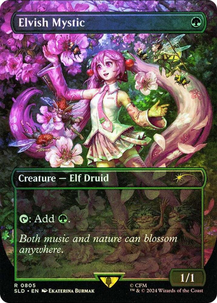 Elvish Mystic 0805 Rainbow Foil 805 (Secret Lair Drop Series)  - Foil | Good Games Adelaide SA